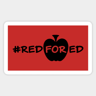 red for ed (black apple) Magnet